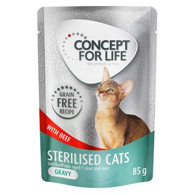 Concept for Life Sterilised Cats Senza cereali Manzo - in salsa 12 x 85 g