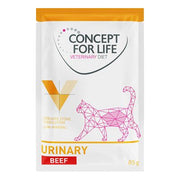 Concept for Life Veterinary Diet Urinary Manzo Buste umido per gatto 12 x 85 g